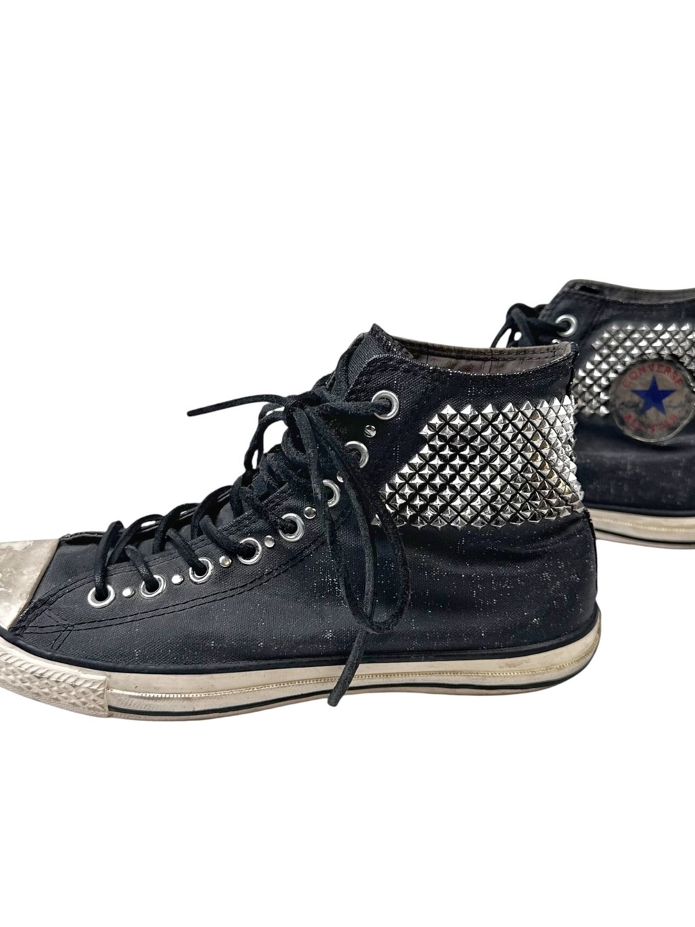 Converse X John Varvatos Studs Painted Canvas Hi Blk 122522 Mens 9.5